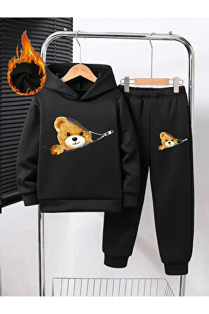 Bear BASKILI UNISEX PAMUKLU ÇOCUK EŞOFMAN TAKIMI