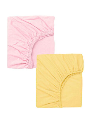 2 Adet Pamuklu Ve Lastikli 60 X 120 X 15 Cm Penye Bebek Çarşaf