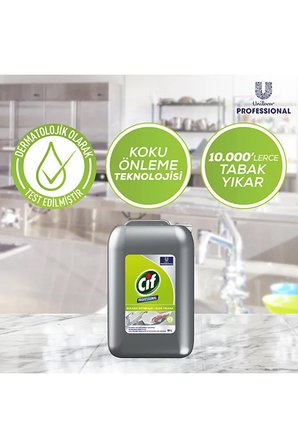 Domestos Professional Çamaşır Suyu 10 L + Cif Professional Bulaşık Deterjanı Elde Yıkama 10 L