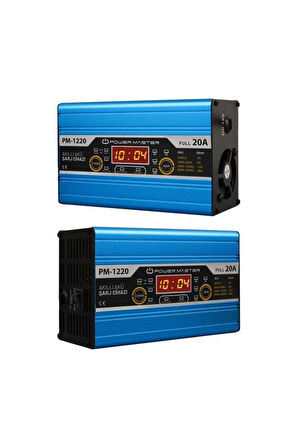 Power Pm-1220 12 Volt Max 20 Amper Lcd Ekranli Kuru - Asit - Jel Akü Şarj Cihazi