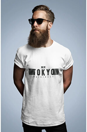 Oversize Panda Baskılı Beyaz Tshirt