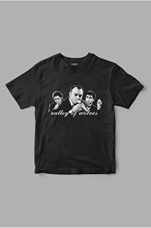 "Valley of Wolves" Kurtlar Vadisi Tony Montana Scarface Polat Çakır Baskılı Tişört
