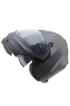 Duke 2 Gun Metal Mat Gri Açılır Motosiklet Kaskı Pinlock