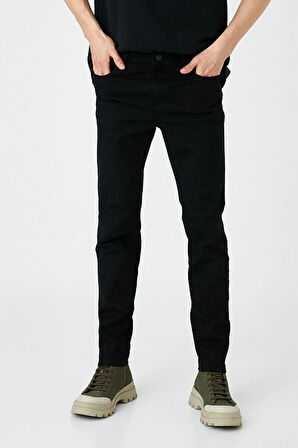 Erkek Siyah Jean Pantolon - 4wam40239nd