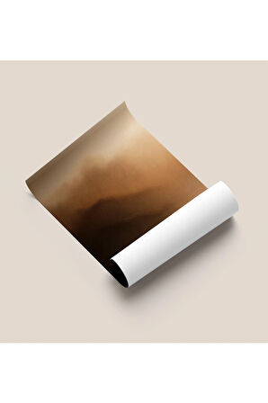 Çerçevesiz Poster, Dijital Baskı Soyut - Pus , Salon Ofis Dekorasyon , Poster