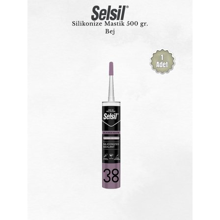 Selsil Silikonize Bej Mastik 500 Gr.