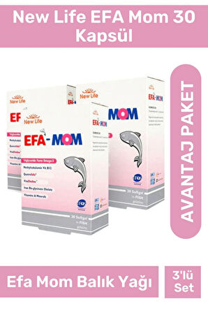 New Life EFA Mom 30 Kapsül 3 Adet