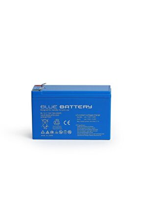 Blue Battery 12 Volt 7 Amper Bakımsız Akülü Araba Kuru Aküsü 