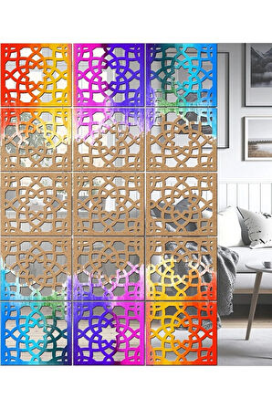 Lazer Kesim Sarkıt Paravan Seperatör, Panel Levha Seti Dekorasyon Ahşap ham boyanabilir paravan