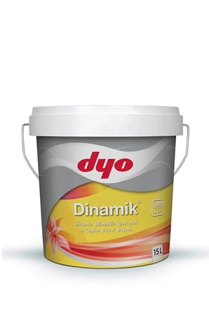 Dinamik Silikonlu Silinebilir Ipek Mat Iç Cephe Duvar Boyası Beyaz 2,5l/ Fırça Hediyeli