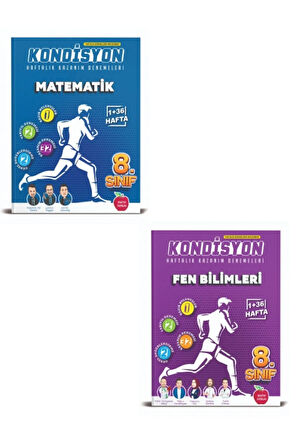 8.sınıf Kondisyon Matematik, Fen Bilimleri Deneme Seti Hediyeli