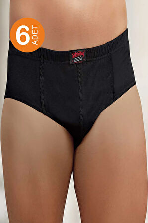 Erkek beyaz 6'lı Paket %100 Pamuk Külot ME009-SH