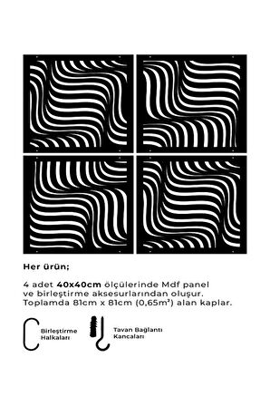 Lazer Kesim Sarkıt Paravan, Ahşap Seperatör, Panel Levha Seti Dekorasyon Ahşap Oda Bölücü DESENN