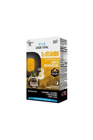 Zade Vital D3 Vitamini Blister 30 Kapsül