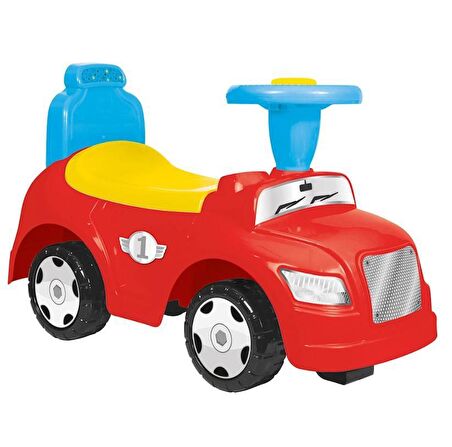 Dolu 8031 Step Car Toy Factory Yürüteç Araba STEP 2 in 1 İlk Arabam Kırmızı 