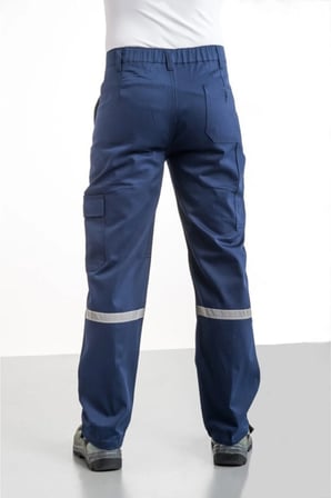 Iş Pantolonu 7/7 Gabardin Reflektörlü Kargo Cepli