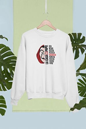 %100 Pamuk La Casa De Papel Proffesor Tokyo Tasarımlı Unisex Sweatshirt