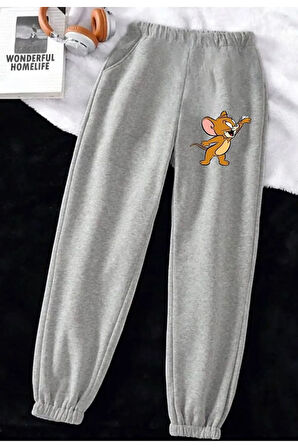 Kız\erkek Çocuk 2'Li Paket Tom-Jerry Baskılı Eşofman Altı
