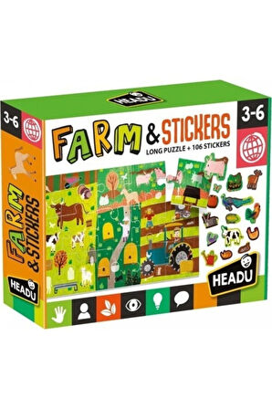 Puzzle + Stıckers The Farm (3-6 Yaş) Bulmaca Ve Çıkartmalı Çiftlik