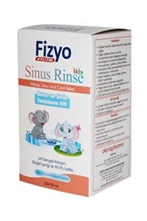 Sinüs Rinse Kids Çocuklar Için 120 ml Burun Ve Sinüs Temizleme Kiti