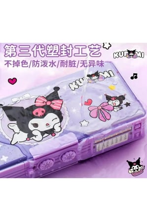 Kuromi Çok Fonksiyonlu Şifreli Kalem Kutusu  Kalemlik Sanrio Kuromi