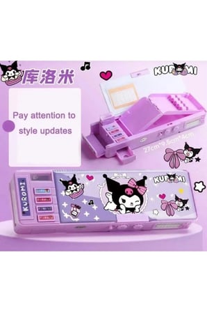 Kuromi Çok Fonksiyonlu Şifreli Kalem Kutusu  Kalemlik Sanrio Kuromi