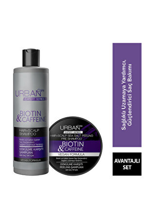 Expert Biotin ve Kafein Dökülme Karşıtı Şampuan 350ML+Peeling Şampuan 200 ML-Vegan