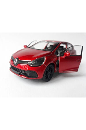 Renault Clio Diecast Metal Araba Kapı Açılır 1.36 Kırmızı Reno Clıo