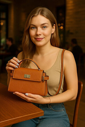 Lüks Kapaklı Şık Omuz ve El Çantası – Günlük & Klasik Kullanım