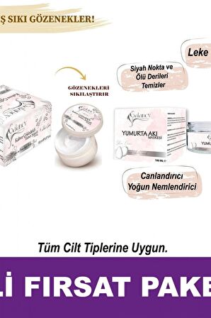 Yumurta Akı Kil Maskesi 100 ml Kahve Çekirdekli Ve Esmer Şekerli Peeling 150ml