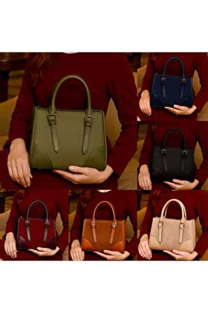 Lüks Deri & Süet Detaylı Omuz Çantası Likya