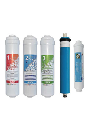 Inline Kapalı Kasa Tüm Su Arıtma Cihazlarına Uyumlu 5'li Filtre Takımı