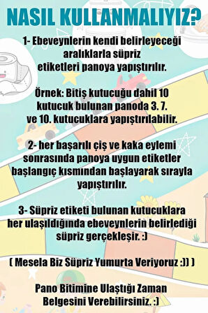 Eğlenceli Ve Eğitici Tuvalet Eğitimi Sticker Panosu 30x42cm