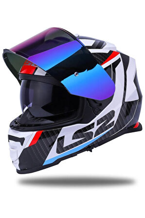 Storm 2 Racer Mavi-kırmızı Kask