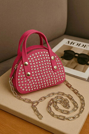 Lüks Mini Elmas Taş işlemeli El Ve Omuz çantası