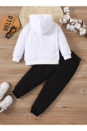 Çocuk Tasarım Kuromi Mor Baskılı Kapüşonlu Sweatshirt Pamuklu