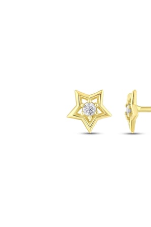 Altın Yıldız Çocuk Küpe - 14K