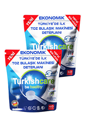 Ekonomik Hepsi Bir Arada Bulaşık Makinesi Tablet Deterjanı Toz 40x2 80 Yıkama
