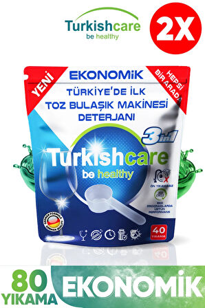 Ekonomik Hepsi Bir Arada Bulaşık Makinesi Tablet Deterjanı Toz 40x2 80 Yıkama
