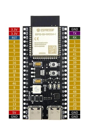 ESP32-S3-DevKitC-1 N16R8 Wifi Bluetooth 5 Modül Geliştirme Kartı ESP32-S3-N16R8 32 Bit Çift Çekirdek