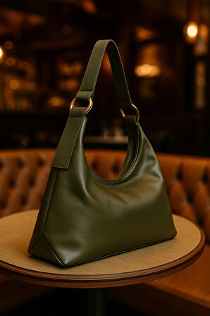 Lüks Suet Askılı Deri Salaş Omuz Çantas