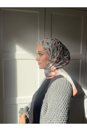 Çiçek Baharı Desen Bambu Eşarp
