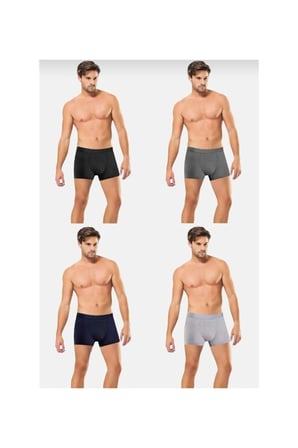 Erkek Nefes Alan Bambu Boxer Antrasit/ 4 Adet