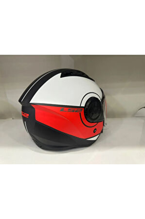 KASK LS2 AIRFLOW 2 COVER MAT SİYAH-KIRMIZI-BEYAZ
