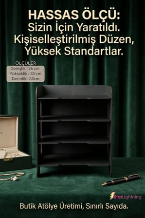 Masa Düzenleyici Organizer Evrak Rafı Masaüstü Organizer Beyaz Renk Model 1