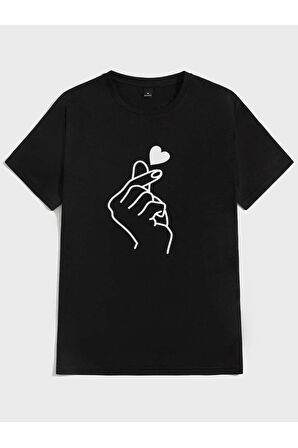 LUNAVISTA Kalp Atışı Baskılı unisex T-shirt