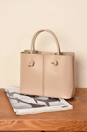 Kadın 3 Bölmeli Kaliteli Şık Çanta Omuzdan Asmalı Elden Tutmalı Askılı