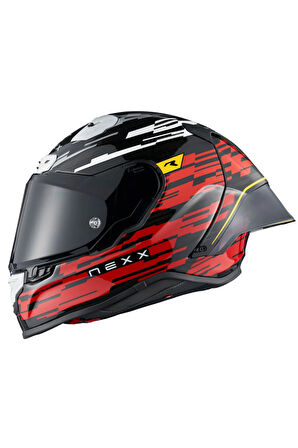 X.R3R GLITCH RACER TURUNCU MAVİ KASK MTDD