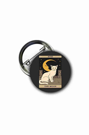 The Moon - Ay Tarot Kartı Buton Rozet