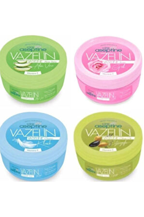 Cire Aceptine Aloe Veralı Zeytinyağlı Gül Kokulu Klasik Sade Vazelin 150ml X 4 Adet